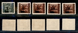 11164 OCC.JUGOSLAVA - ISTRIA - 1945 - Segnatasse Soprastampati (1/5) - Serie Completa Di 5 Valori - Gomma Integra (240) - Autres & Non Classés