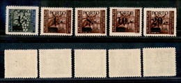 11165 OCC.JUGOSLAVA - ISTRIA - 1945 - Soprastampati "Porto" E Nuovo Valore (1/5 Segnatasse) - Serie Completa Di 5 Valori - Sonstige & Ohne Zuordnung