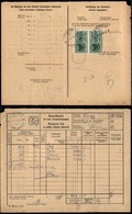 11177 OCCUP.TEDESCA - LUBIANA - 1945 - Foglio Di Recapito Per Vaglia - Assegni Postali - Affrancato Con 2 Pezzi Del 1,25 - Sonstige & Ohne Zuordnung