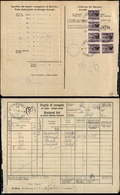 11178 OCCUP.TEDESCA - LUBIANA - 1945 - Foglio Di Recapito Per Vaglia - Assegni Postali - Affrancato Con 6 Pezzi Del 30 C - Altri & Non Classificati