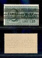11184 OCCUP.TEDESCA - ZARA - 1943 - 1,25 Lire Espresso Soprastampato (E3) - Gomma Integra (50) - Other & Unclassified