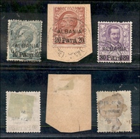 11203 UFFICI POSTALI ESTERO - ALBANIA - 1907 - Italia Soprastampati (7/9) - Serie Completa Di 3 Valori - Usati - Uno Su  - Autres & Non Classés