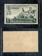 11251 COLONIE - A.O.I. - 1938 - 20 Lire Verde Scuro Soggetti Vari (20) - Gomma Integra (125) - Sonstige & Ohne Zuordnung