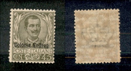 11310 COLONIE - ERITREA - 1903 - 45 Cent Floreale Soprastampato (26) - Ben Centrato - Gomma Integra (25) - Autres & Non Classés