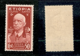11386 COLONIE - ETIOPIA - 1936 - 50 Cent Vittorio Emanuele III (5) - Gomma Integra (12,5) - Andere & Zonder Classificatie