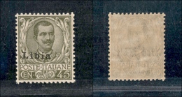 11397 COLONIE - LIBIA - 1917/1918 - 45 Cent Floreale Soprastampato (18) - Ottimamente Centrato - Gomma Integra - Splendi - Autres & Non Classés