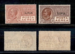 11431 COLONIE - LIBIA - 1928/1929 - Posta Aerea Soprastampati (1/2) - Serie Completa Di 2 Valori - Ottimamente Centrati  - Autres & Non Classés