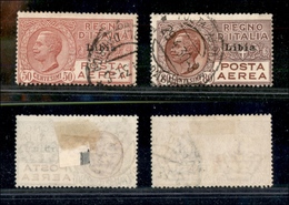 11433 COLONIE - LIBIA - 1928/1929 - Posta Aerea Soprastampati (1/2) - Serie Completa Di 2 Valori - Usati (150) - Autres & Non Classés