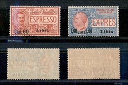 11441 COLONIE - LIBIA - 1922 - Espressi Soprastampati (5/6) - Serie Completa Di 2 Valori - Gomma Integra (100) - Autres & Non Classés