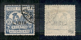 11450 COLONIE - LIBIA - 1929 - 10 Cent Recapito (2) - Dent.14 - Usato (140+) - Autres & Non Classés