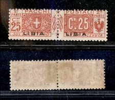 11454 COLONIE - LIBIA - 1915 - 25 Cent Pacchi Postali (4fa) - Soprastampa In Basso - Nuovo Con Gomma (120) - Autres & Non Classés