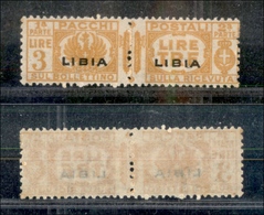11456 COLONIE - LIBIA - 1927 - 3 Lire Pacchi Postali (21) - Gomma Integra (20) - Autres & Non Classés