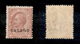 11509 COLONIE - SASENO - 1923 - 10 Cent Leoni Soprastampato (1) - Gomma Integra (175) - Autres & Non Classés