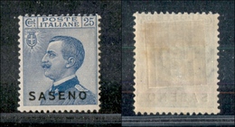 11513 COLONIE - SASENO - 1923 - 25 Cent Michetti Soprastampato (4) - Nuovo Con Gomma (70) - Autres & Non Classés