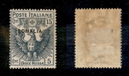 11542 COLONIE - SOMALIA - 1916 - 15 Cent + 5 Cent Croce Rossa (20) - Nuovo Con Gomma (145) - Autres & Non Classés