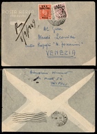 11617 OCCUPAZIONI STRANIERE  - BMA  - Tripolitania - 2 Mal (2) + 12 Mal (8) - Busta Da Tripoli A Venezia Del 21.4.49 - Autres & Non Classés