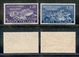 11649 REPUBBLICA - 1951 - Ricostruzione Montecassino (664/665) - Serie Completa Di 2 Valori - Gomma Integra (110) - Autres & Non Classés