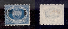 11691 SAN MARINO - 1892 - 5 Cent Su 10 Cent Stemma (8) - Usato (35) - Sonstige & Ohne Zuordnung