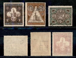 11720 SAN MARINO - 1894 - Palazzo Del Governo (23/25) - Serie Completa Di 3 Valori - Usati (30) - Autres & Non Classés