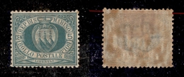 11724 SAN MARINO - 1899 - 5 Cent Stemma (27) - Ottimamente Centrato - Nuovo Con Gomma (48) - Autres & Non Classés