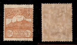 11730 SAN MARINO - 1903 - 20 Cent Veduta (37) - Nuovo Con Gomma (220) - Autres & Non Classés