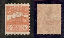 11732 SAN MARINO - 1903 - 40 Cent Veduta (40) - Nuovo Con Gomma (35) - Andere & Zonder Classificatie