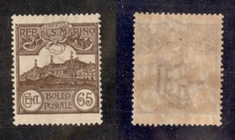 11734 SAN MARINO - 1903 - 65 Cent Veduta (42) - Ben Centrato - Nuovo Con Gomma (52) - Autres & Non Classés