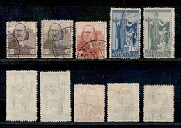 11758 SAN MARINO - 1924 - Ritirata Di Garibaldi (98/102) - Serie Completa Di 5 Valori - Usati (40) - Autres & Non Classés