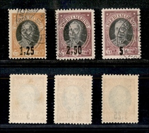 11766 SAN MARINO - 1927 - Onofri Soprastampati (130/132) - Serie Completa Di 3 Valori - Usati (100) - Autres & Non Classés