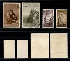 11794 SAN MARINO - 1944/1945 - Pro Case Popolari E Palazzo Del Governo (277/278+A48/A49) - Le Due Serie Complete - Usati - Autres & Non Classés