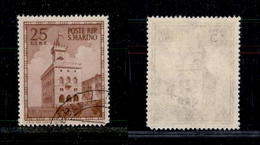 11800 SAN MARINO - 1945 - 25 Lire Palazzo Del Governo (278C) - Usato (37,5) - Autres & Non Classés