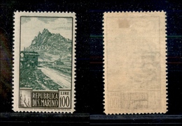 11821 SAN MARINO - 1949 - 100 Lire Paesaggi (354) - Nuovo Con Gomma (100) - Autres & Non Classés