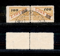 11868 SAN MARINO - SERVIZI - 1948/1950 - 100 Lire Su 50 Lire Pacchi Postali (33) - Usato (85) - Autres & Non Classés