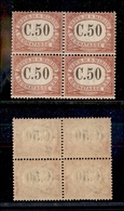 11878 SAN MARINO - SERVIZI - 1924 - Quartina Del 50 Cent Segnatasse (13) - Gomma Integra (180+) - Autres & Non Classés