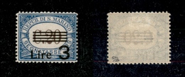 11886 SAN MARINO - SERVIZI - 1940 - 3 Lire Su 20 Cent Segnatasse (63) - Nuovo Con Gomma (45) - Autres & Non Classés