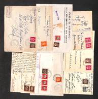 11888 SAN MARINO - SERVIZI - Stemmi - 1946/1951 - Quattro Cartoline E Cinque Buste Con Diverse Affrancature Dell'emissio - Autres & Non Classés