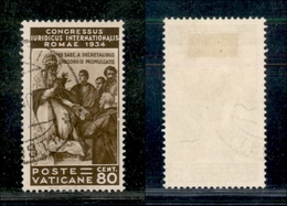 11902 VATICANO - 1935 - 80 Cent Congresso Giuridico (45) - Usato (60) - Autres & Non Classés