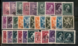 11964 ESTERO - BELGIO - BELGIO - 1946 - Soprastampati -10% - Cartoncino Con 32 Valori - Other & Unclassified