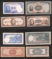 11988 ESTERO - CINA - CINA - Banconote - 1936 (10 Yuan) 1942 (10 Yuan) 1945 (1000 Yuan) 1947 (10000 Yuan) - A Banconote  - Autres & Non Classés