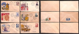 12035 ESTERO - FRANCIA - FRANCIA - Personaggi (965/970) - 6 FDC Del 9.7.53 - Due Viaggiate In Italia - Autres & Non Classés