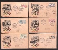 12036 ESTERO - FRANCIA - FRANCIA - Olimpiadi (978/983) - 6 FDC Del 28.11.53 - Viaggiate In Italia - Autres & Non Classés