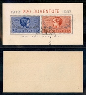 12170 ESTERO - SVIZZERA - SVIZZERA - 1937 - Foglietto Pro Juventude (BF£) - Annullato (72) - Autres & Non Classés