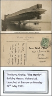 12443 Cartoline - Airship - Launch Of Vickers Naval Airship "The Mayfly" At Barrow - Viaggiata 22.5.1911 Data Del Lancio - Autres & Non Classés