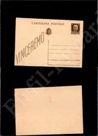 12492 Interi Postali - 1944, Fascetto, C.30 Vinceremo Soprastampa Rossa (C104), Nuova - Altri & Non Classificati