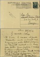 12496 Interi Postali - 1951, Quadriga, Lire 20 (C143), 28.8.52 - Autres & Non Classés