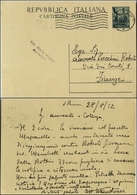 12496 Interi Postali - 1951, Quadriga, Lire 20 (C143), 28.8.52 - Altri & Non Classificati