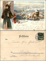 12502 Cartoline - Paesaggistiche Straniere - Gruss Aus Bautzen, Germania, Litho, Viag.'900 - Autres & Non Classés