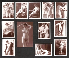 12534 Fotografie - Nudi Femminili - Serie Di 11 Fotografie D'epoca Formato Piccolo + 1 Formato Cartolina - Autres & Non Classés