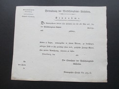 Lüneburg Franzosenzeit Quittung Ungebraucht! Verwaltung Der Wohlthätigkeits Anstalten Einnahme. Ca. 1800 Arrondissement - 1792-1815: Dipartimenti Conquistati