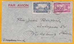 1939 Enveloppe Par Avion De Dakar  Vers Le Danemark Via Paris, France - Affrt 4 F 50 - Flamme Daguin - Airmail